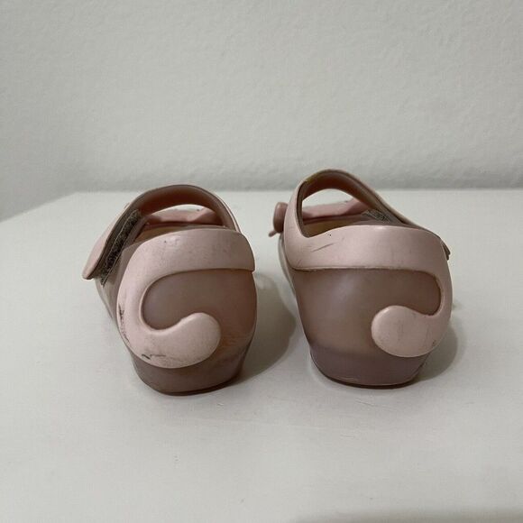 Mini Melissa Ultragirl II Pink Cat Mary Jane Flats Shoes Toddler Girls Size 8 - Picture 9 of 11